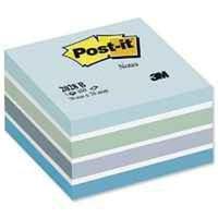 post it note cube pad of 450 sheets 76x76mm pastel blue