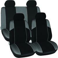 Polyester 11 pce Seat Cover Set with Zips in in Grey