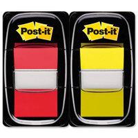 POSTIT 1INCH INDEX DUAL PACK RED YELLOW