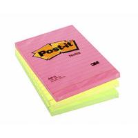 POSTIT SUPER STICKY RULED 102X152MM PK3