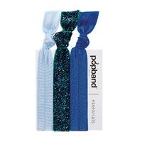 popband london glitterball blue hair ties x 3