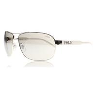 polo 3053 sunglasses silver and white 90018v