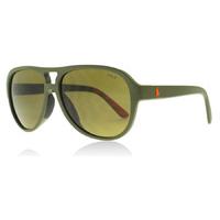 Polo PH4123 Sunglasses Matte Olive Orange Rubber 521673 58mm