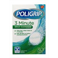 POLYGRIP 3 Minute Daily Cleansers 30 Pack