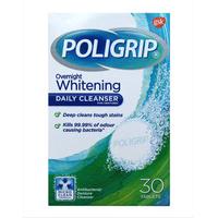 polygrip overnight whitening daily cleanser for dentures