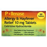 Pollenase Allergy & Hayfever Relief 10mg Tablets 60