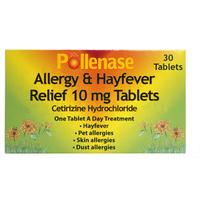 pollenase allergy hayfever relief 10mg tablets 30