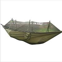 Portable Tactical 400kg Maximum load Travel Camping Outdoor Waterproof Fabric Hammock Hanging Nylon Bed Mosquito Net