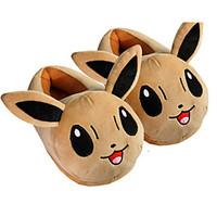Pocket Little Monster Eevee With Ears Kigurumi Pajamas Warm Slippers With Collar and Heel Counter 28cm