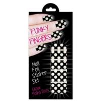 polka dot glow in the dark funky fingers nail foils