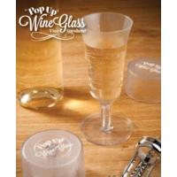 pop up clear collapsible wine glass