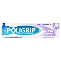 poligrip denture fixative cream flavour free 40g