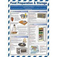 POSTER - FOOD PREPARATION & STORAGE GUIDE - 59 X 42CM