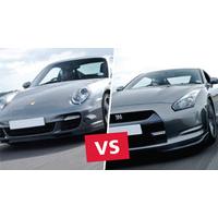 Porsche 911 versus Nissan GT-R Driving in Kent