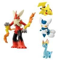 Pokemon 4 Pack Mega Blaziken Meowstic Pikachu Amaura