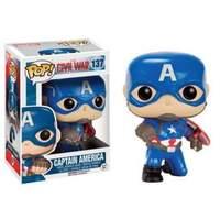 Pop! Marvel - Civil War Captain America (with Shield) #137 Bobble-head Figure