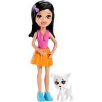 polly pocket doll and animal crissy and dog dnb20