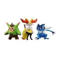 Pokemon Battle Pose 3 Pack Figures - Quilladin Braixen and Frogadier