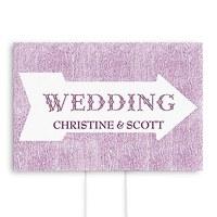 Pointing Arrow Wedding Directional Sign