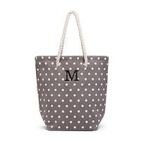 Polka Dot Cabana Tote - Gray