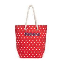 Polka Dot Cabana Tote - Red