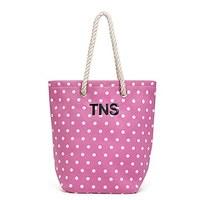 Polka Dot Cabana Tote - Pink