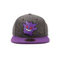 Pokémon Gengar Snapback Cap with Purple Bill - Grey