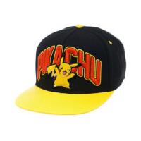 pokmon pikachu snapback cap with yellow bill black