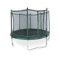 Powerjumper Green 14ft Trampoline with Safety Net and Ladder