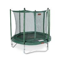 Powerjumper Green 8ft Trampoline with Safety Net and Ladder