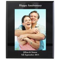 portrait black glass frame 5x7 customised