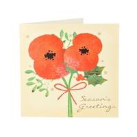 Poppies and Mistletoe Christmas Cards