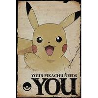 Pokemon Your Pikachu Needs You Poster