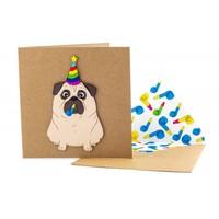 Podgy Pug Birthday Card