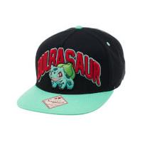 pokmon bulbasaur snapback cap blackblue