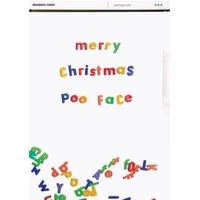 poo face christmas card