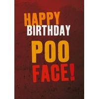 poo face birthday card bc1298