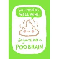 poo brain congratulations card