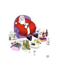 Post Binge Santa | Funny Christmas card