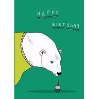 Polar Bear Cupcake | Birthday Card | SS1014