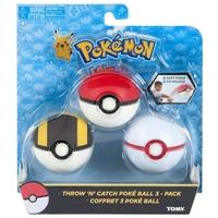 Pokemon Throw N Catch Poke Ball Pack of 3