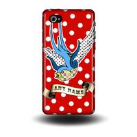 polka dot swallow red personalised phone cases