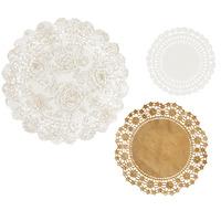 porcelain gold party doilies