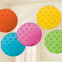 Polka Dot Paper Lanterns Multicolour Mix
