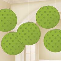 Polka Dot Paper Lanterns Green