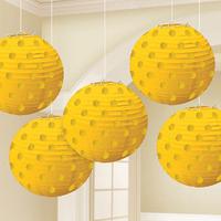Polka Dot Paper Lanterns Yellow
