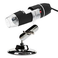 Portable USB 2.0 and 1.1 50X/500X 2MP Digital Microscope Magnifier with 8-LED Illumination (Black)