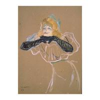 Portrait of Yvette Guilbert By Henri de Toulouse Lautrec