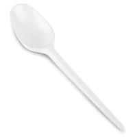 Polystyrene Plastic Disposable Dessert Spoons (Pack of 100)