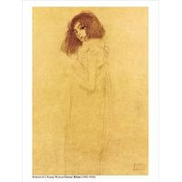 Portrait of a Young Woman By Gustav Klimt